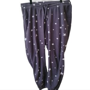Gray Star Fleece Jogger Style Pants